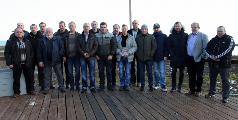 Biedrības “Mazjūras zvejnieki” dibinātāji un atbalstītāji Bērzciemā 2020. gada 6. martā 